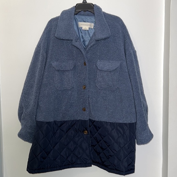 Treasure & Bond Mixed Media Shacket Size 3XL NWOT - Picture 1 of 14